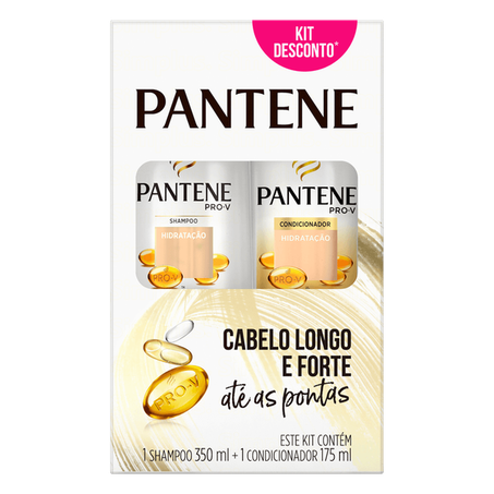 Kit pantene hidratação shampoo 350ml+ condicionador 175ml caixa