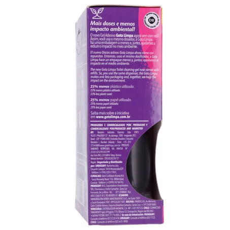 Gel adesivo sanitário gota limpa lavanda 41g 360-26