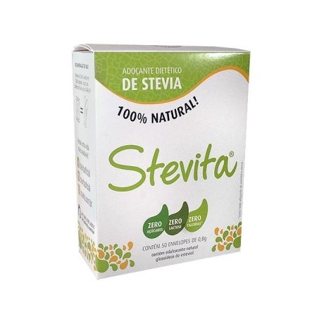 Adoçante em Pó Stevita Sachê 50 Un - 0,8g Cada