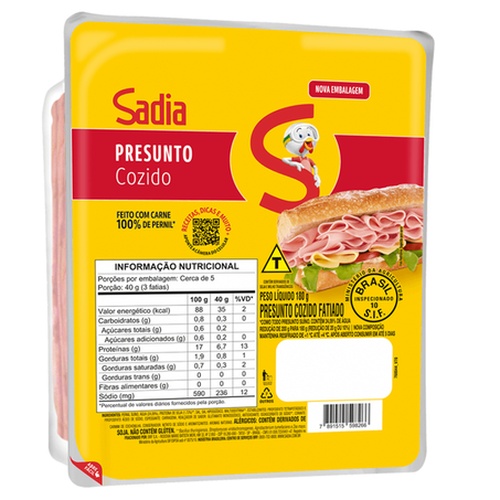 PRESUNTO SADIA FATIADO 180G
