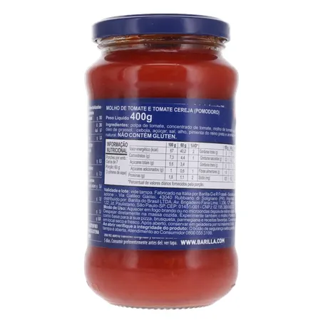 MOLHO TOMATE BARILLA POMODORO E DATTERINI 400G 360-18
