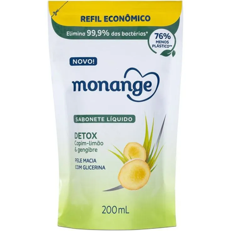 Sabonete liquido monange refil 200ml detox