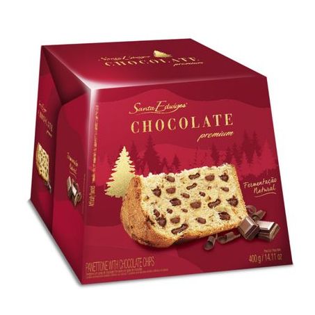 Panetone Santa Edwiges Premium Chocolate Embalagem 400G