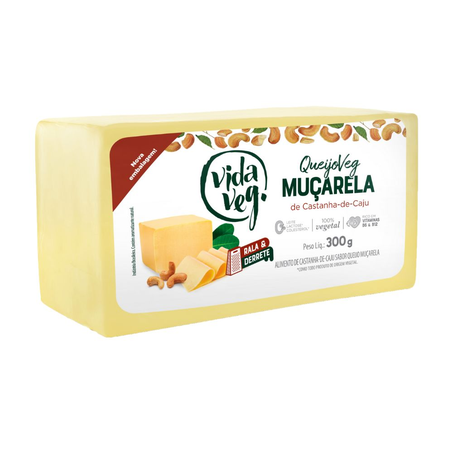 Queijo Veg Mussarela de Castanha de Caju Vida Veg 300G