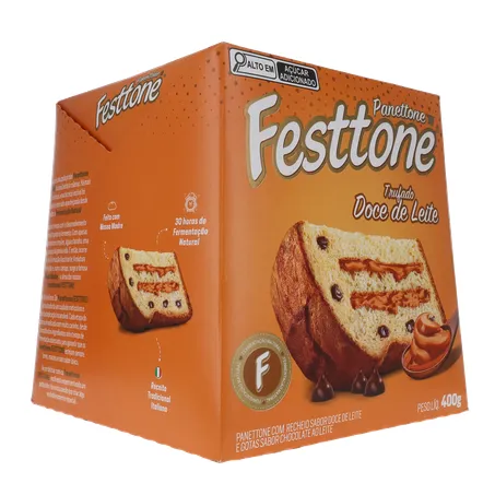 Panettone Festtone Trufado Doce De Leite 400G 360-14