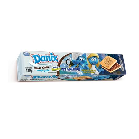 Biscoito rech arcor danix choco shake 130g*.