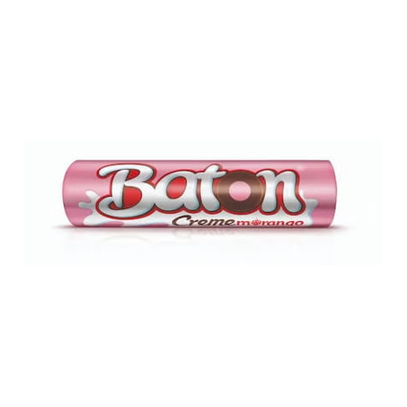 BATON GAROTO CREME MORANGO 16G