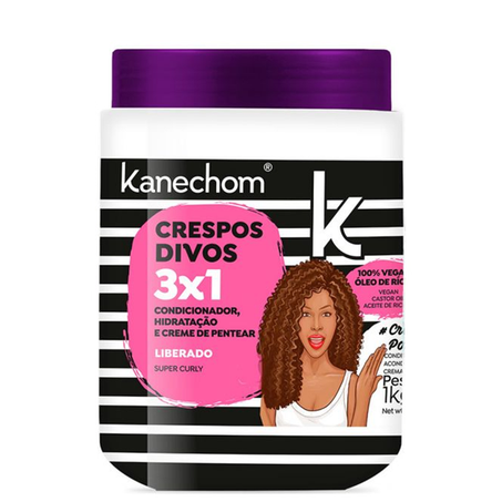 CREME TRATAMENTO KANECHOM 3 EM 1 CRESPOS DIVOS 1KG