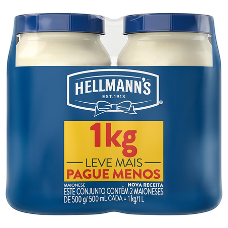 Conjunto Maionese Hellmanns Com 2 Potes de 500g cada