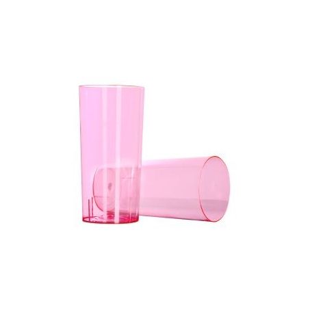 Copo neon rosa strawplast 340ml c/10