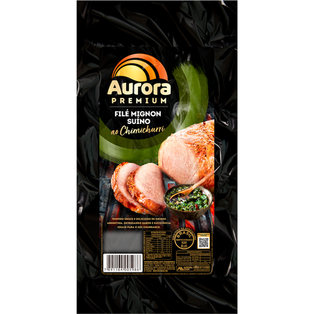 CARNE SUÍNA AURORA PREMIUM FILÉ MIGNON AO CHIMICHURRI PACOTE KG