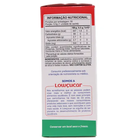 ADOÇANTE LOWÇÚCAR STEVIA PLUS C/50UN 25G 360-1