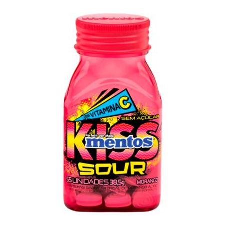 MENTOS KISS 38,5G SOUR MORANGO 