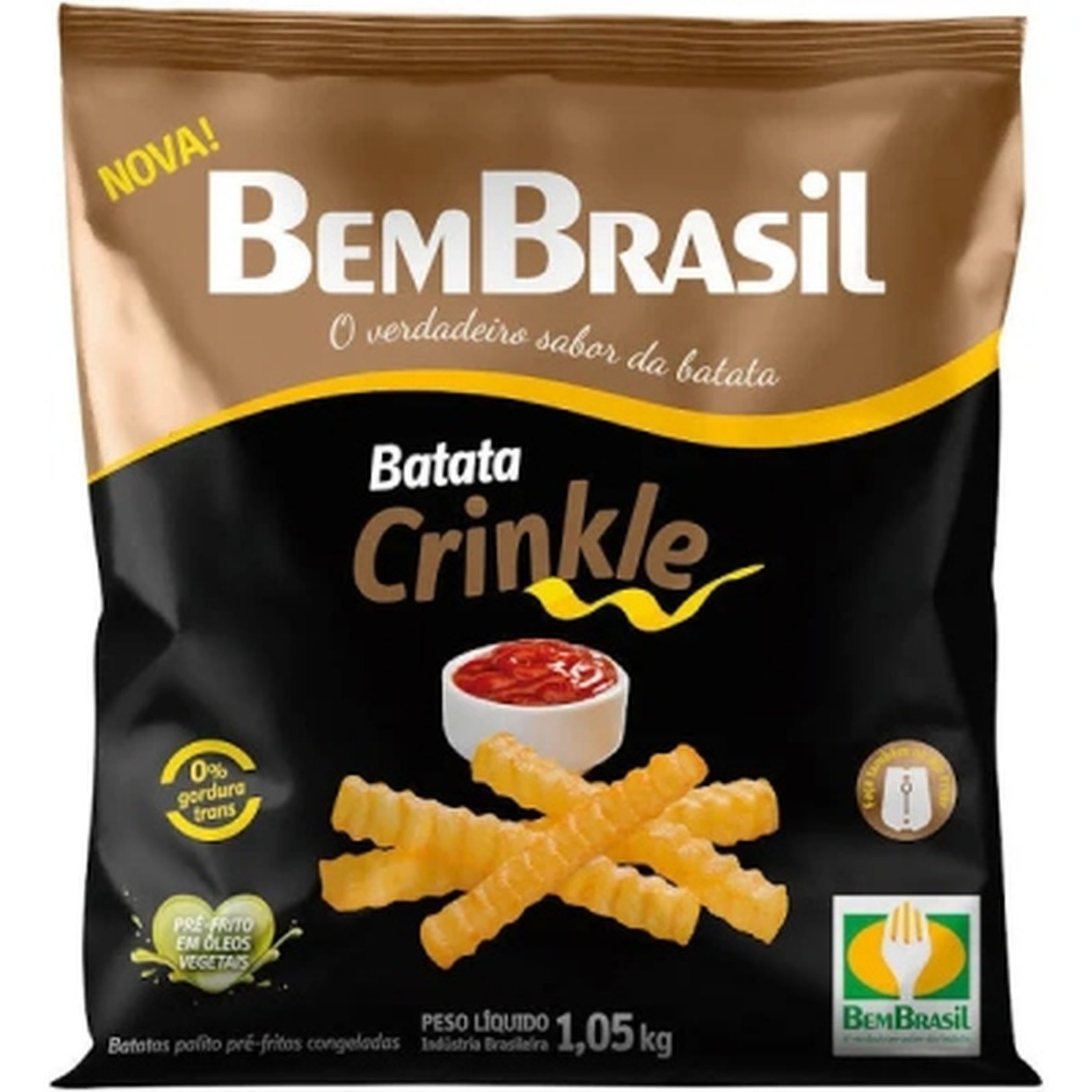 Centro de Compras Zaleski - Batata Bem Brasil Crinkle Cong.1.05kg