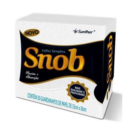 Guardanapo bco snob (33x30) 50un