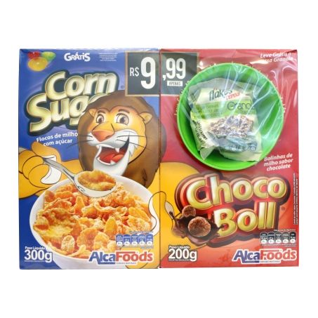 Kit cereal alcafoods com tigela