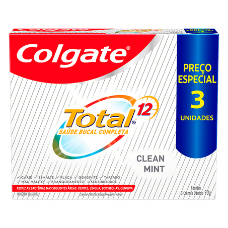 Creme dental colgate total12 c.mint 90g