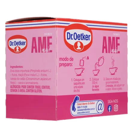 CHÁ DR. OETKER AME MAIS C/10 UNIDADES 360-13