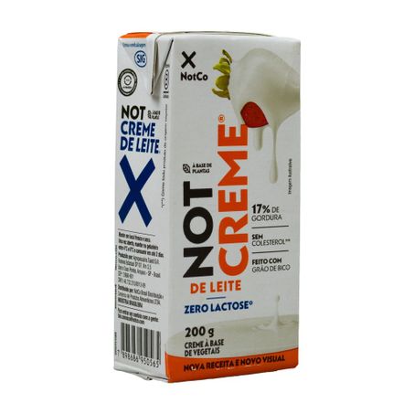 NOT CREME DE LEITE ZERO LACTOSE 200G