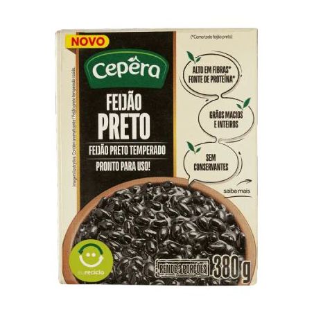 Feijao preto cepera 470g. temperado
