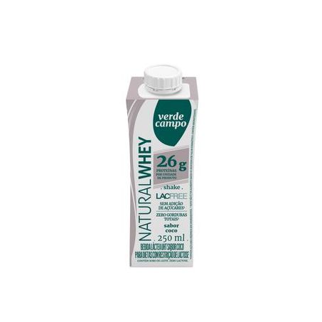 Shake whey verde campo 26 coco 250ml