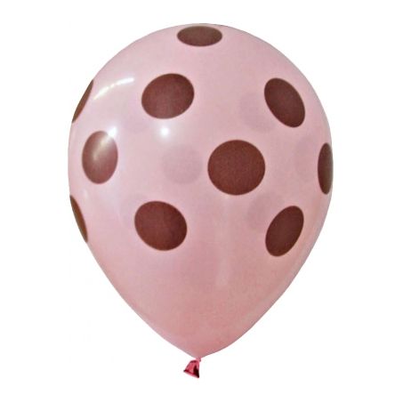 Balão dec. rosa com bolinha start com 10 n9
