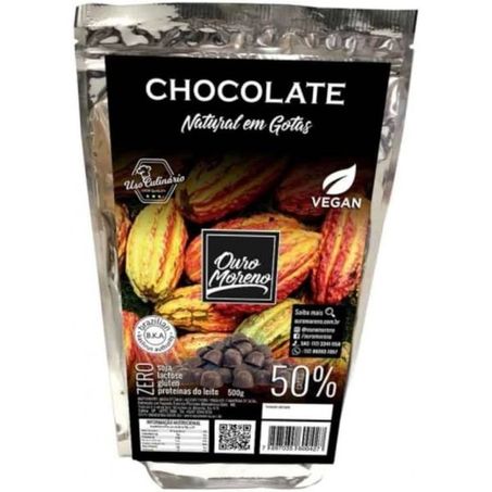 CHOCOLATE OURO MORENO 50% GOTAS 500G