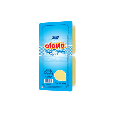 Queijo crioulo mussarela fatiado 500g