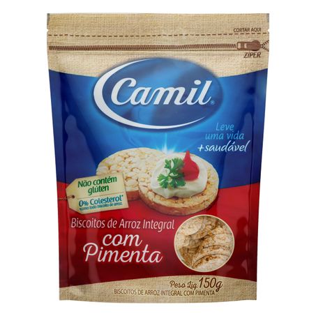 BISCOITO DE ARROZ COM PIMENTA INTEGRAL CAMIL