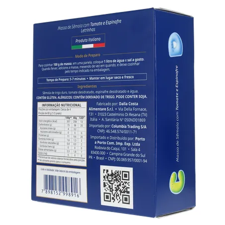 Massa Paganini Bambini Letrinhas Pacote com 300G 360-22