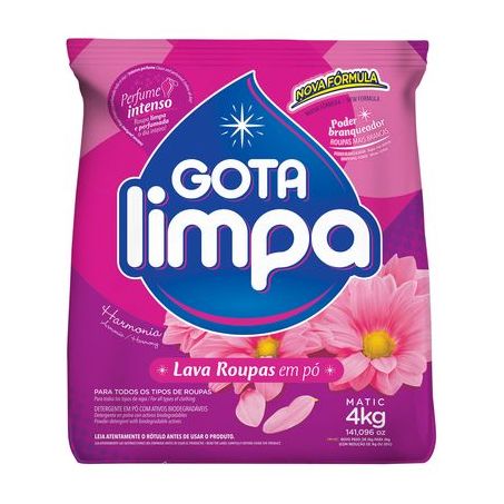 LAVA ROUPAS EM PÓ GOTA LIMPA HARMONIA SCH 4KG