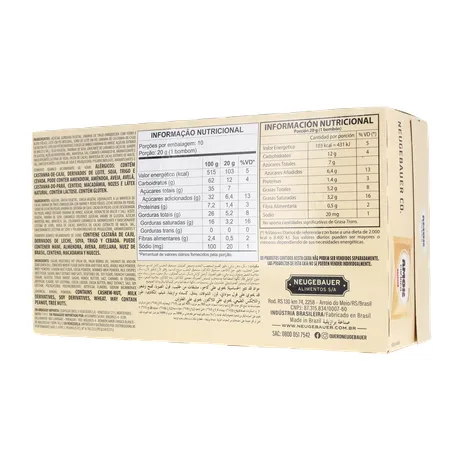 BOMBOM NEUGEBAUER AMOR CARIOCA BRANCO CAIXA 200G 360-21