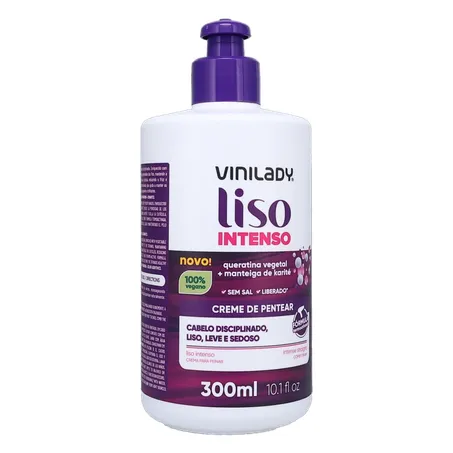 Creme para pentear vini lady liso intenso 290g 360-34