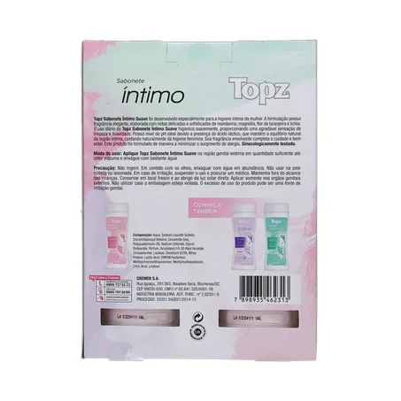 Sabonete Íntimo Topz Líquido Suave Lv 2 Pg 1  360-18