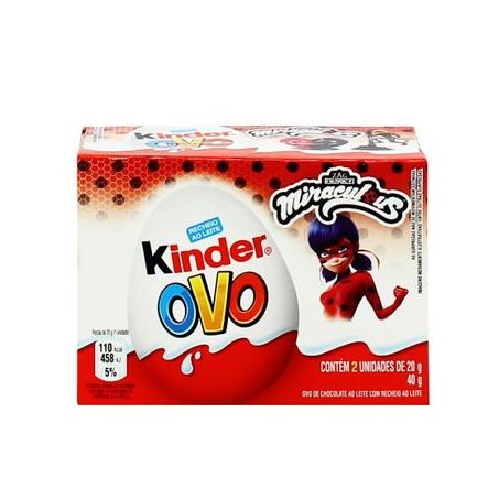 Ovo de Chocolate Kinder Ovo Ao Leite Caixa com 2un - 40gr