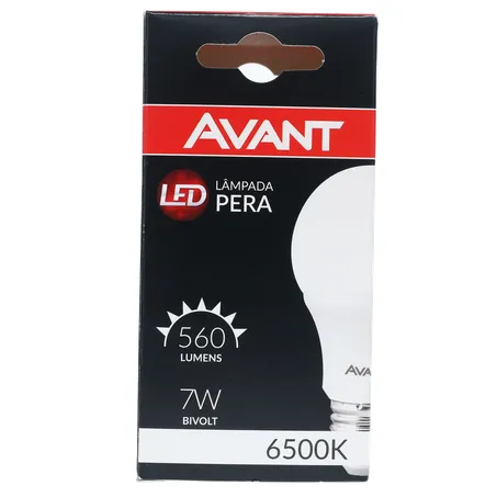 Lâmpada avant led 7w 6500k e27 pera bivolt 360-3
