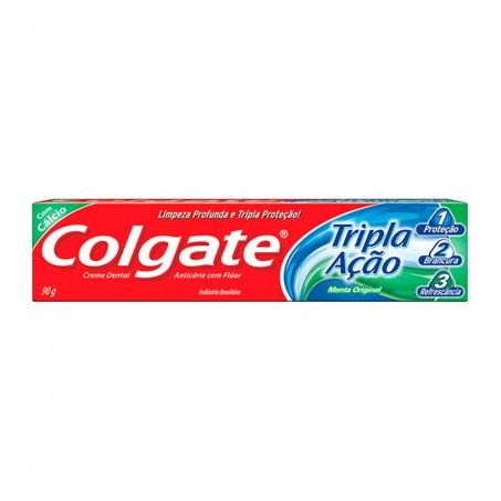 Creme Dental Colgate Tripla Ação Menta Original Embalagem 90G