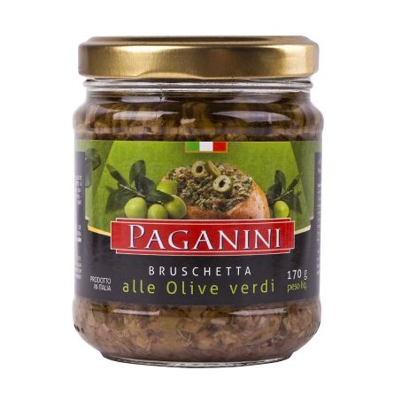 BRUSCHETTA PAGANINI OLIVE VERDI 170G