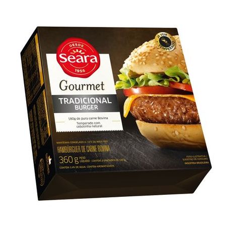 HAMBURGUER SEARA GOURMET 360G TRADICIONAL 