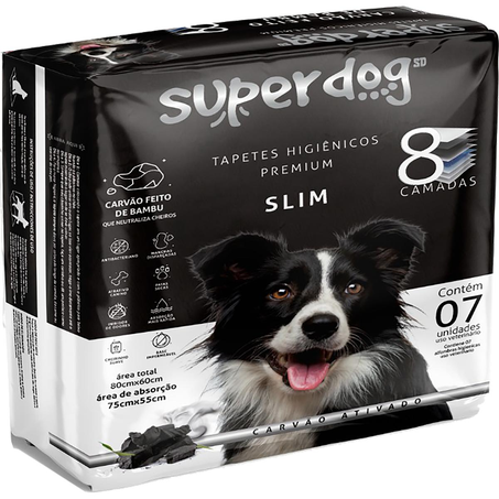 Tapete Higiênico Super Dog Tam. 80cm x 60cm - Premium - Com 7 Tapetes