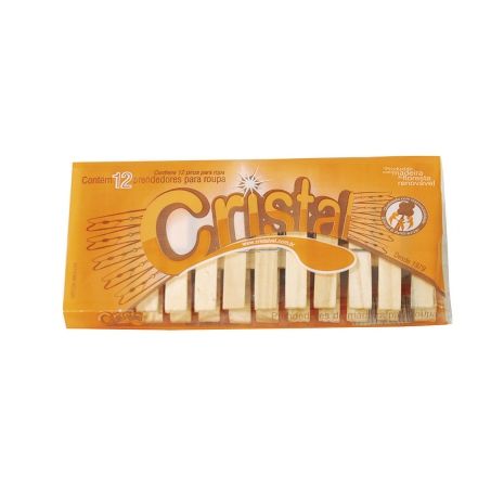 Prendedor cristal madeira c/12