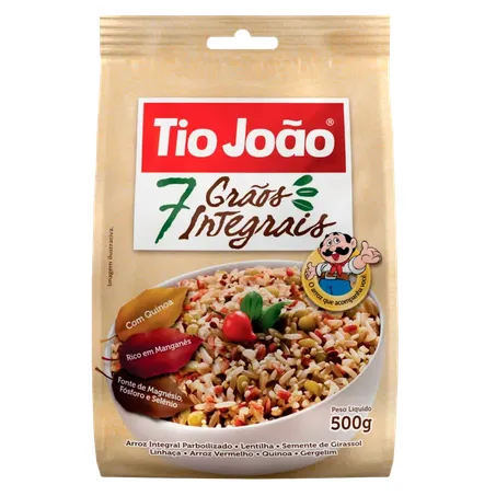 Arroz Tio João 7 Grãos Integrais + Quinoa 500g
