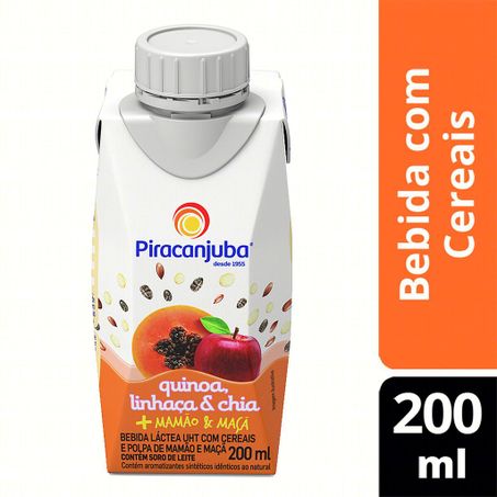 Bebida Láctea UHT Mamão & Maçã com Quinoa, Linhaça e Chia Piracanjuba