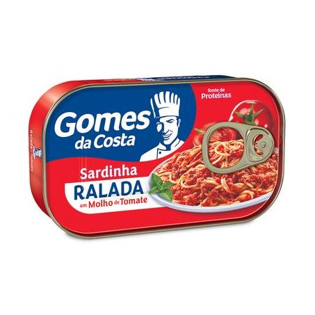 Sardinha Ralada Gomes Da Costa Molho de Tomate Embalagem 125G