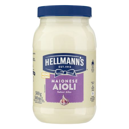 MAIONESE HELLMANNS 500G ALHO