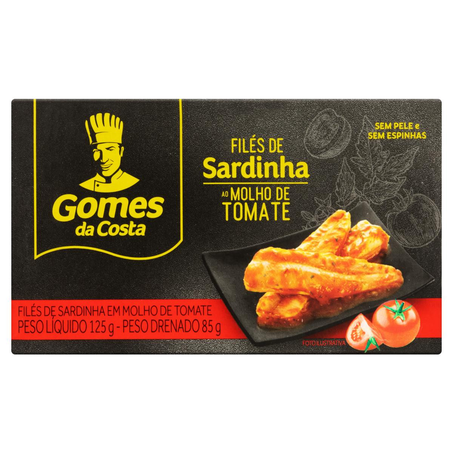 Filé de Sardinha Gomes da Costa 125g - Tomate