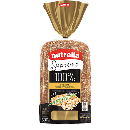 PAO NUTRELLA 100% INT SUPREME 450G