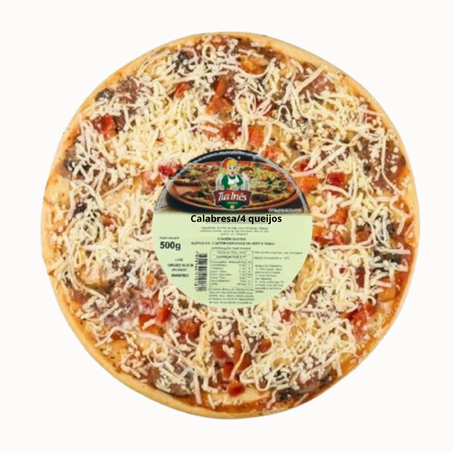 PIZZA TIA INES PC 500 G CALABRESA/ 4 QUE