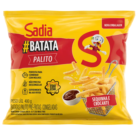 BATATA CONGELADA PALITO SADIA 400G
