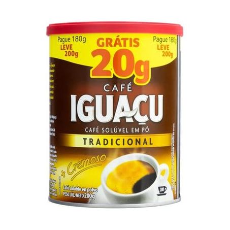 PROMOÇÃO CAFÉ SOLÚVEL IGUACU LEVE 200g PAGUE 190g